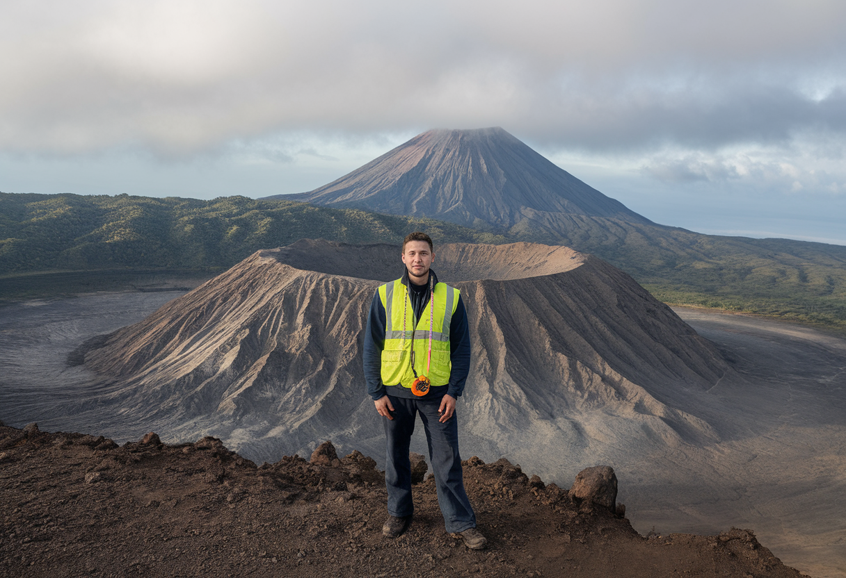 Схема оцінки розмірів вулканів